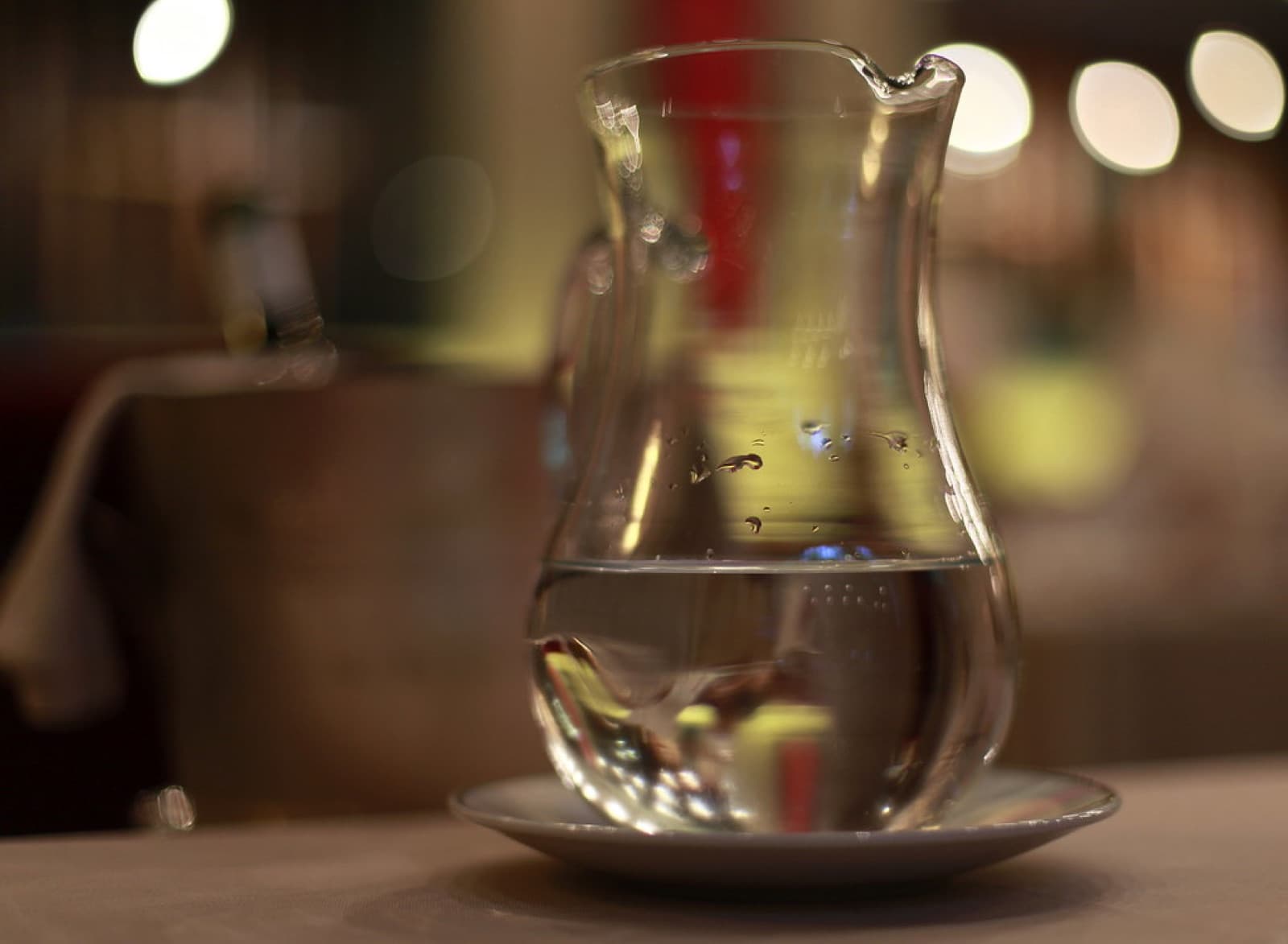Ribbed Glass Carafe